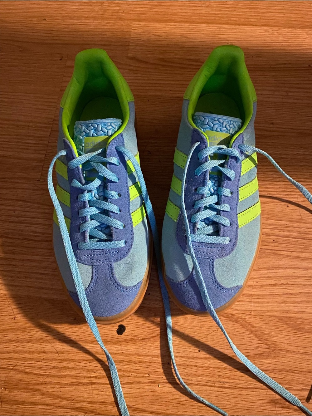 adidas gazelle bold in green and blue
